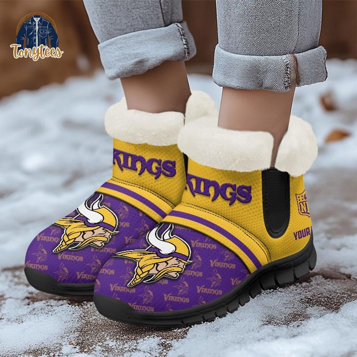 Minnesota Vikings Personalized Snow Boots