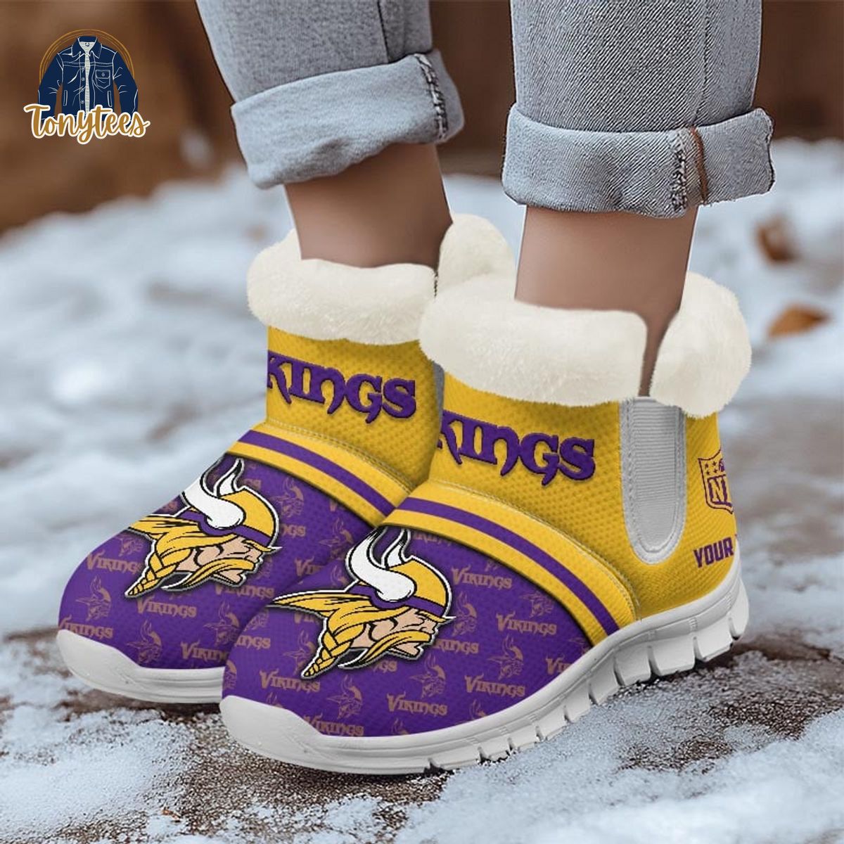 Minnesota Vikings Personalized Snow Boots