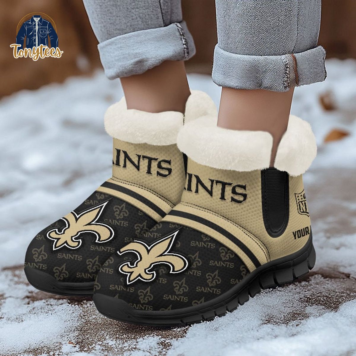 New Orleans Saints Personalized Snow Boots