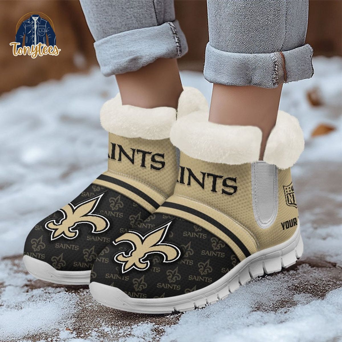 New Orleans Saints Personalized Snow Boots