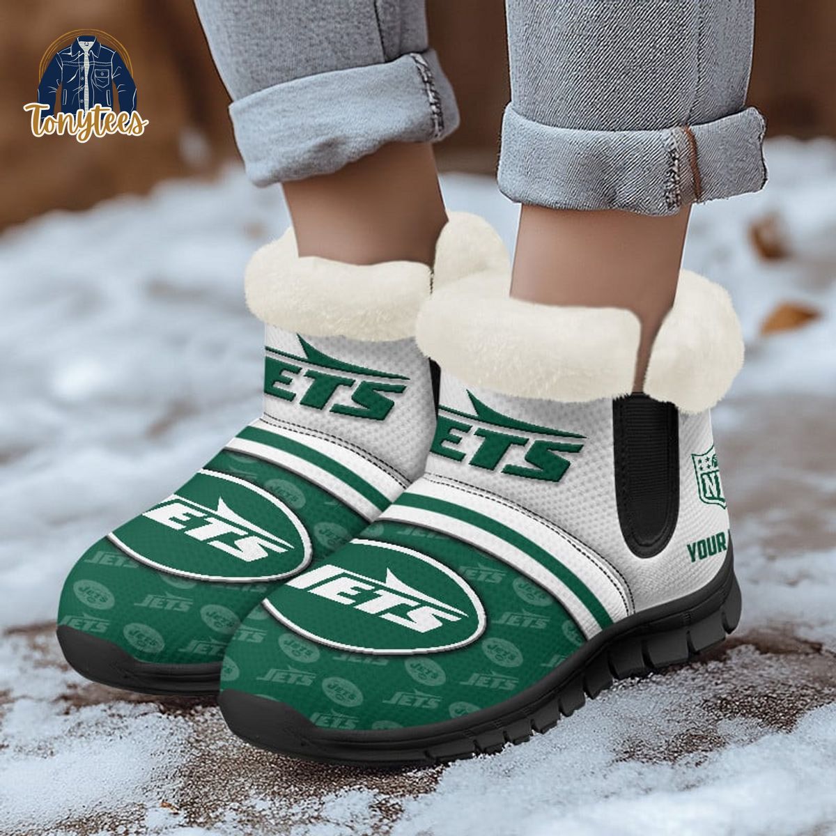 New York Jets NFL Personalized Snow Boots