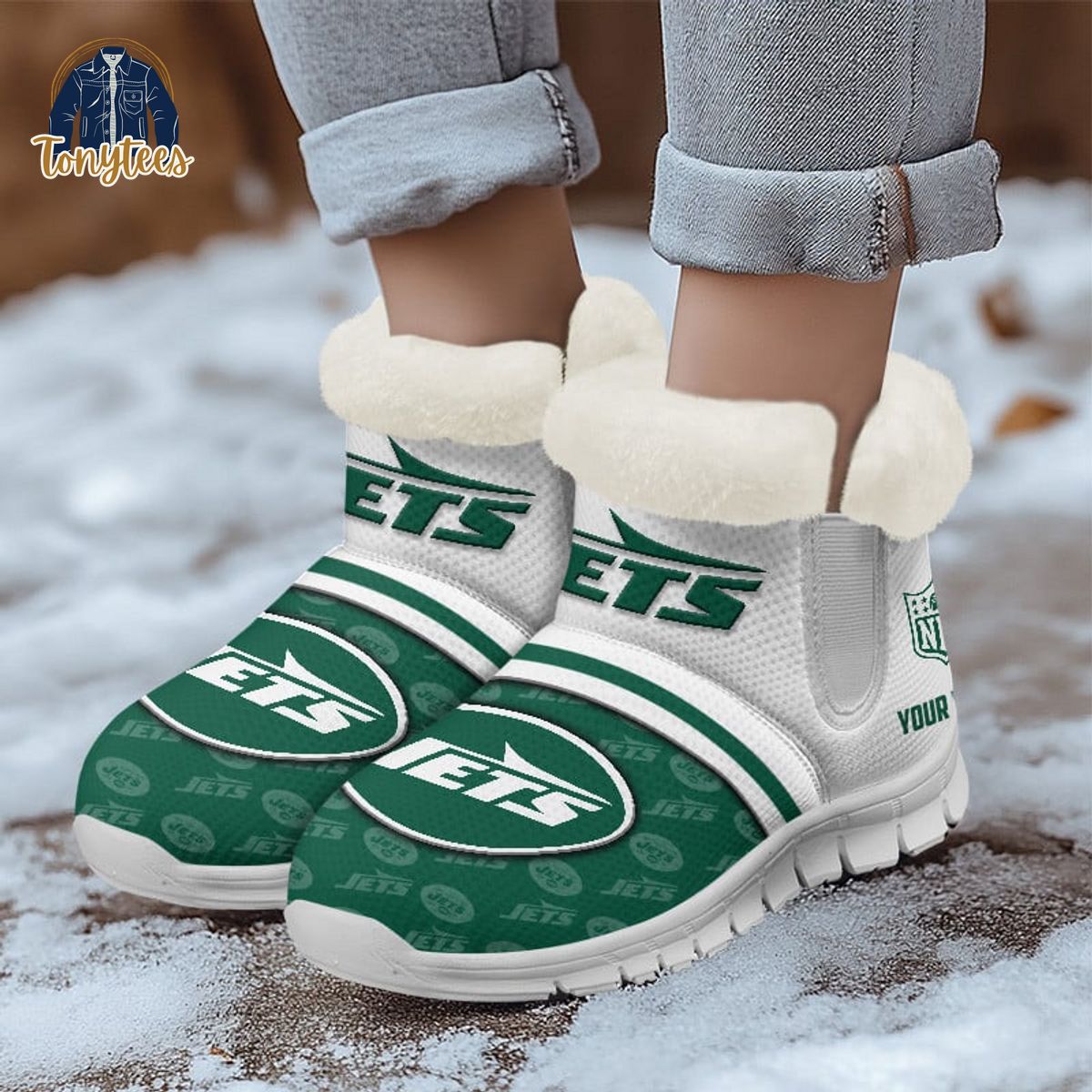 New York Jets NFL Personalized Snow Boots