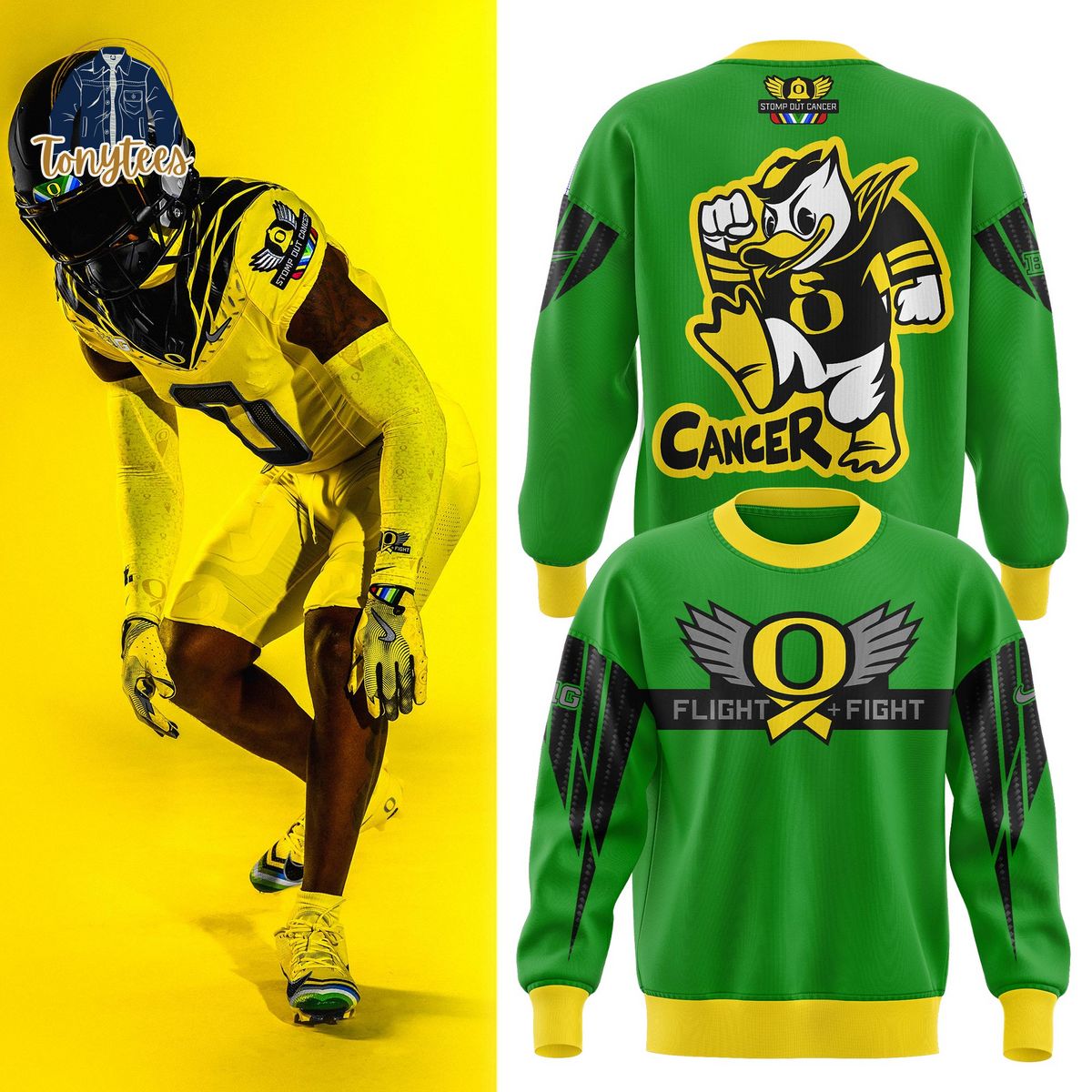 Oregon Ducks Stomp Out Cancer Sweatshirt