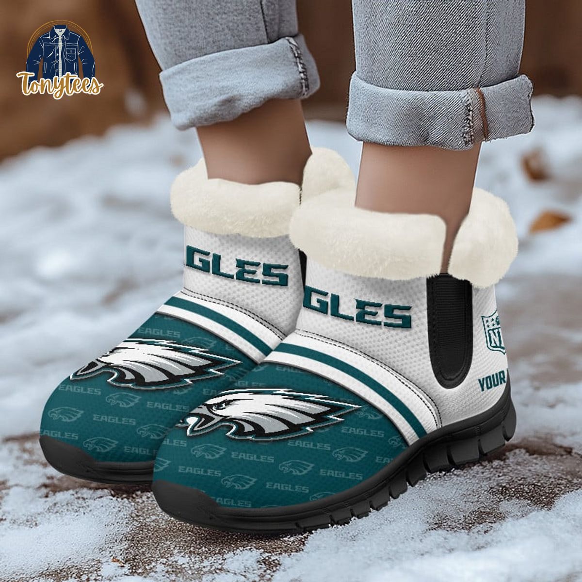 Philadelphia Eagles NFL Personalized Snow Boots