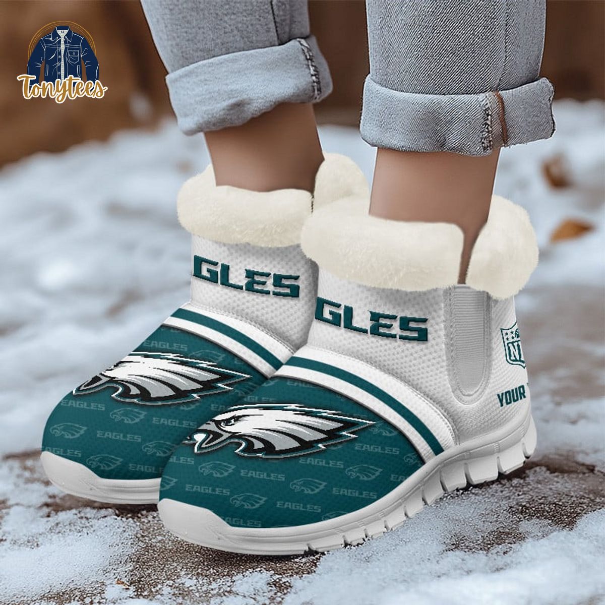 Philadelphia Eagles NFL Personalized Snow Boots