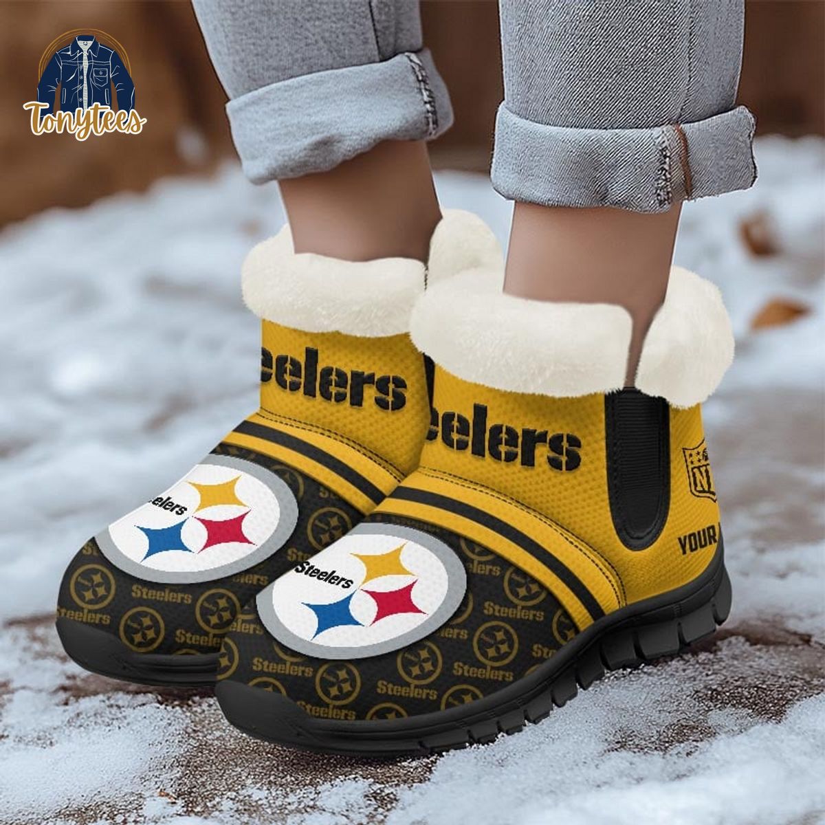 Pittsburgh Steelers Personalized Snow Boots