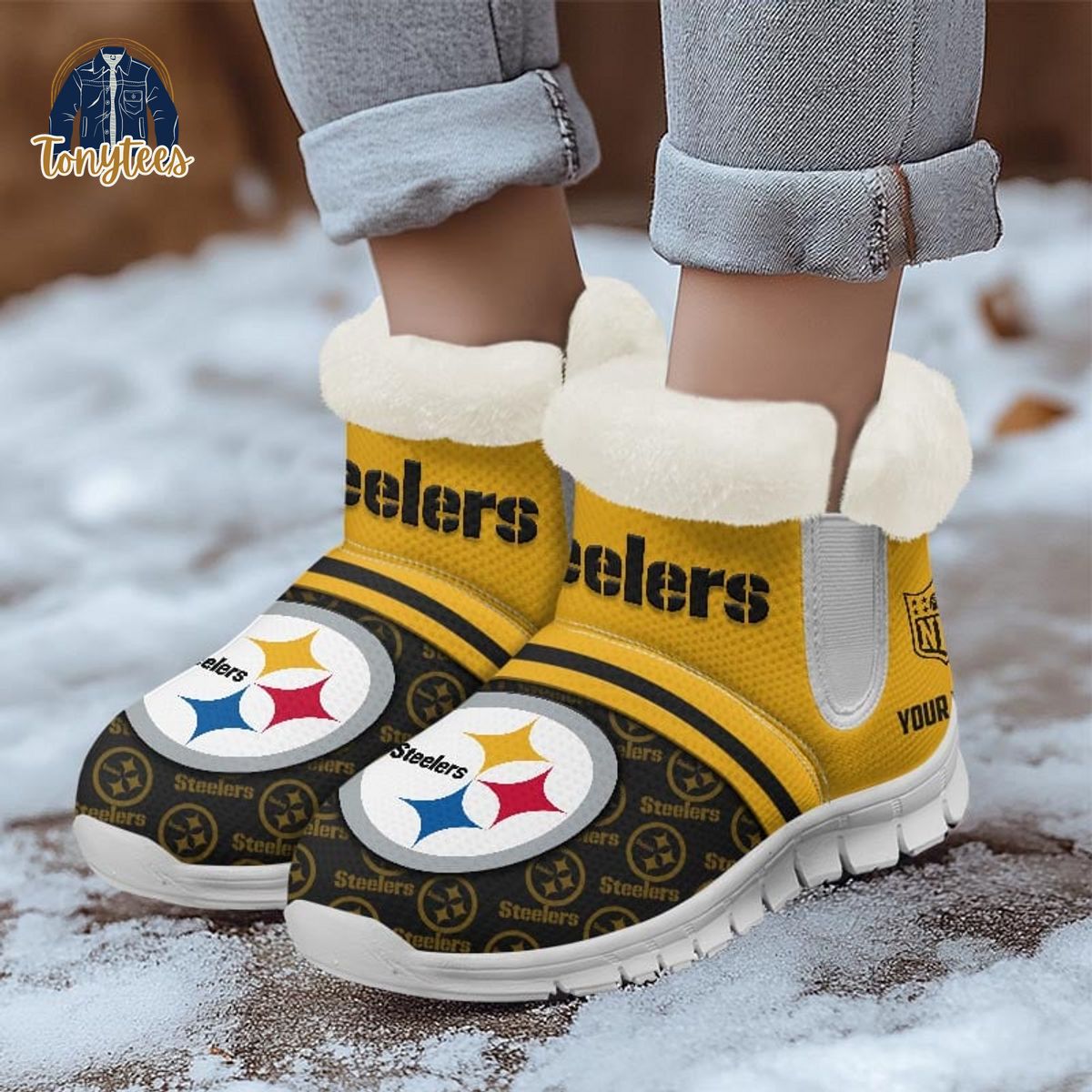 Pittsburgh Steelers Personalized Snow Boots