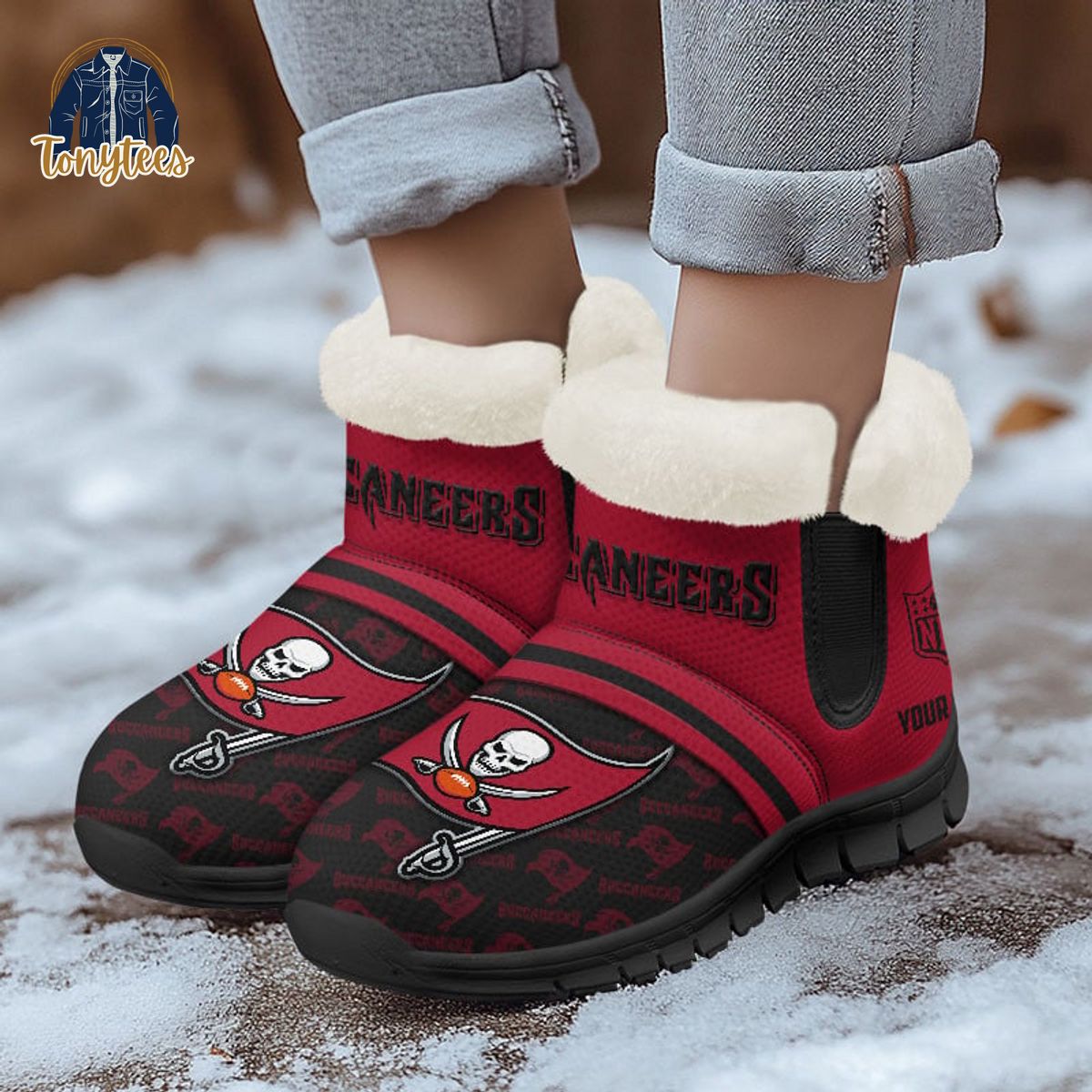 Tampa Bay Buccaneers NFL Personalized Snow Boots