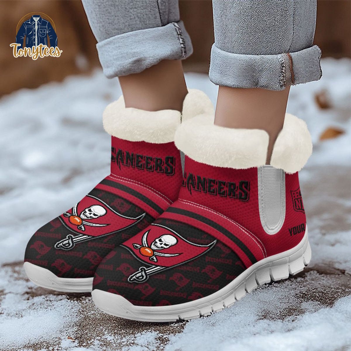 Tampa Bay Buccaneers NFL Personalized Snow Boots