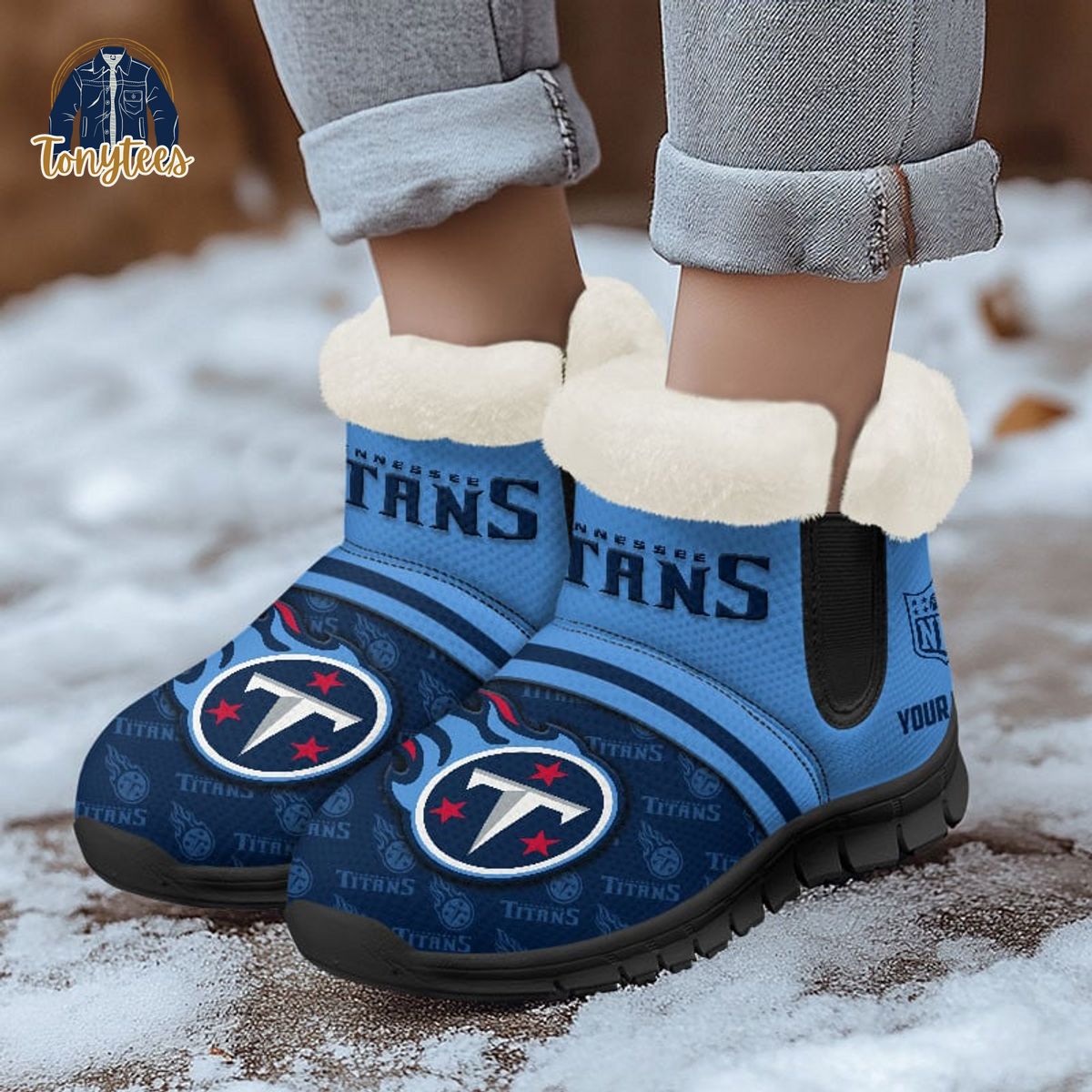 Tennessee Titans NFL Personalized Snow Boots