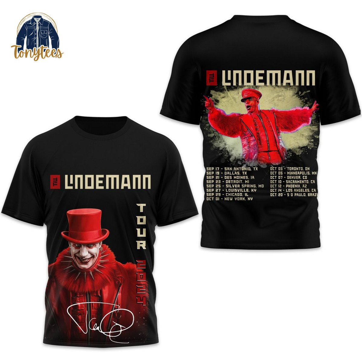 Till Lindemann Tour 2024 3d Shirt