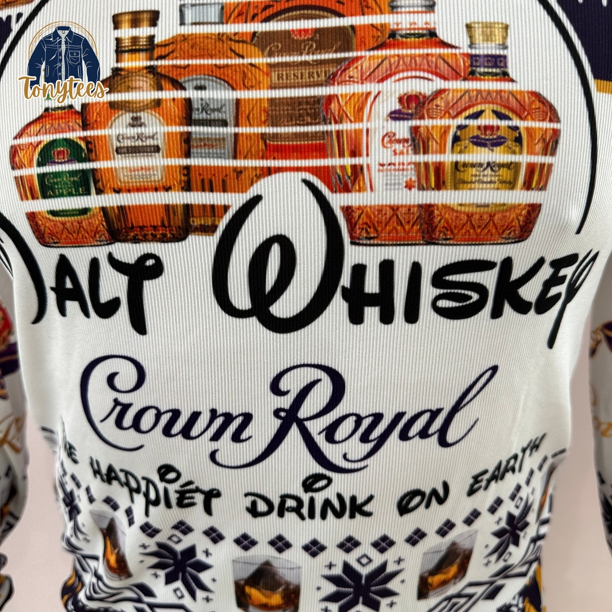 Walt Whiskey Crown Royal The Happiest Drink On Earth Ugly Sweater