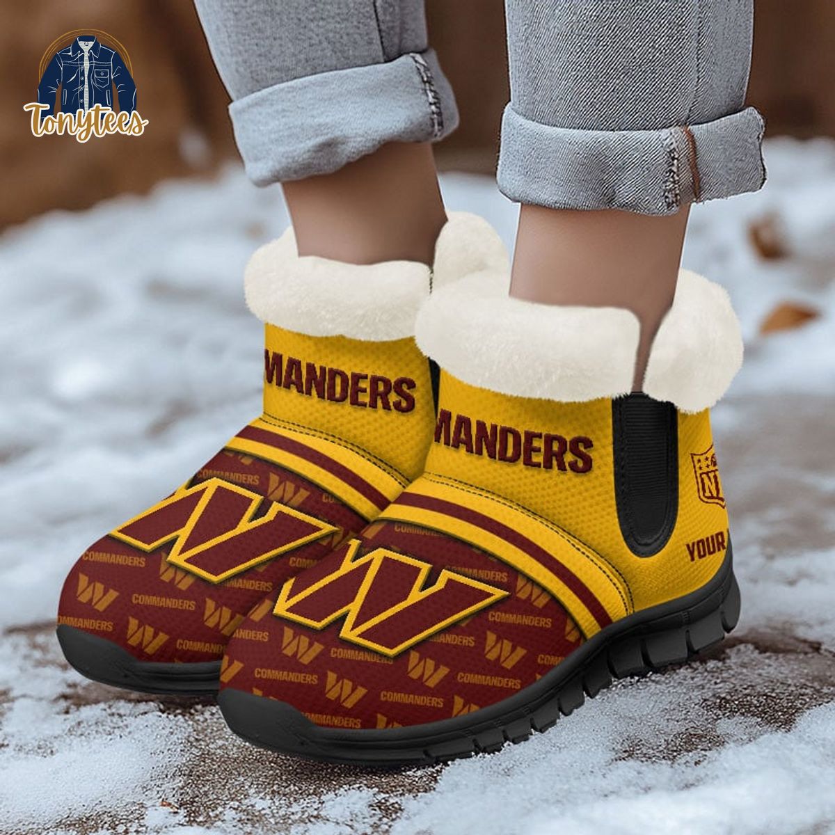 Washington Commanders NFL Personalized Snow Boots