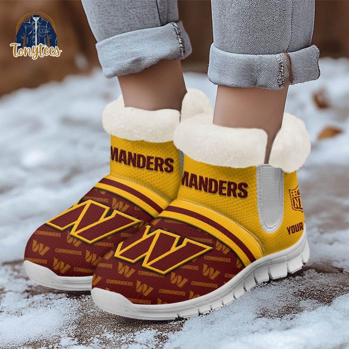 Washington Commanders NFL Personalized Snow Boots