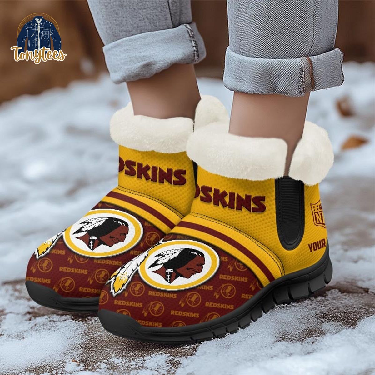 Washington Redskin NFL Personalized Snow Boots