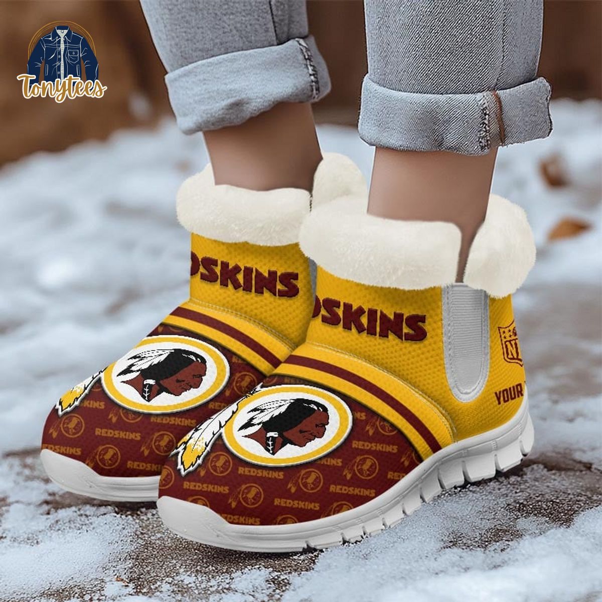 Washington Redskin NFL Personalized Snow Boots