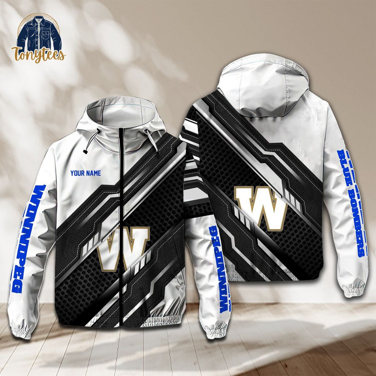 Winnipeg Blue Bombers CFL Personalized Rush Waterproof Jacket