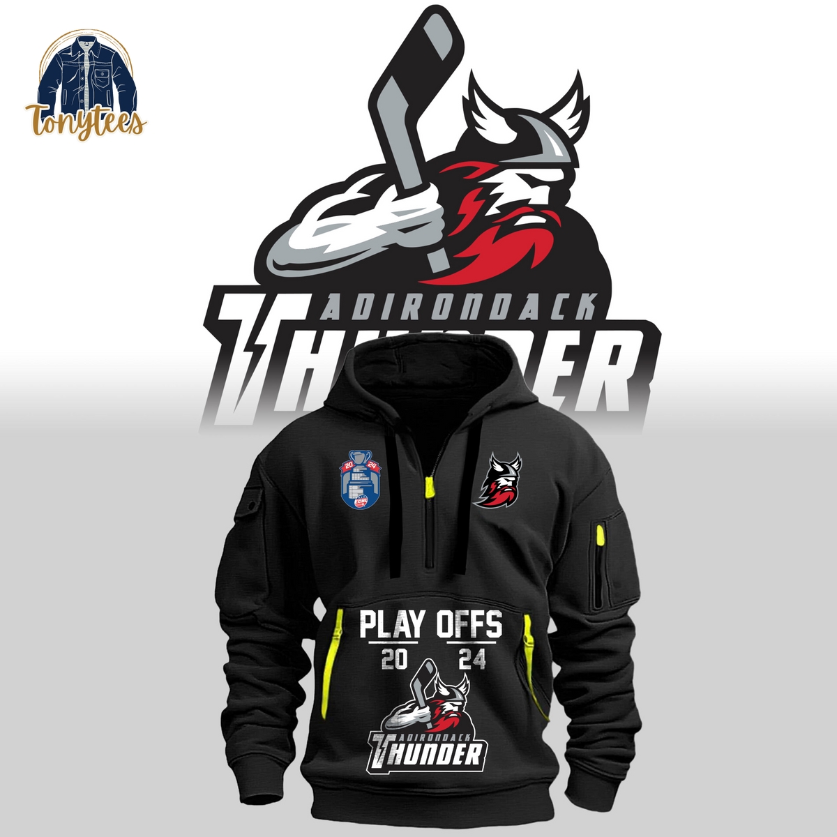 Adirondack Thunder Playoffs 2024 Half Zip Hoodie