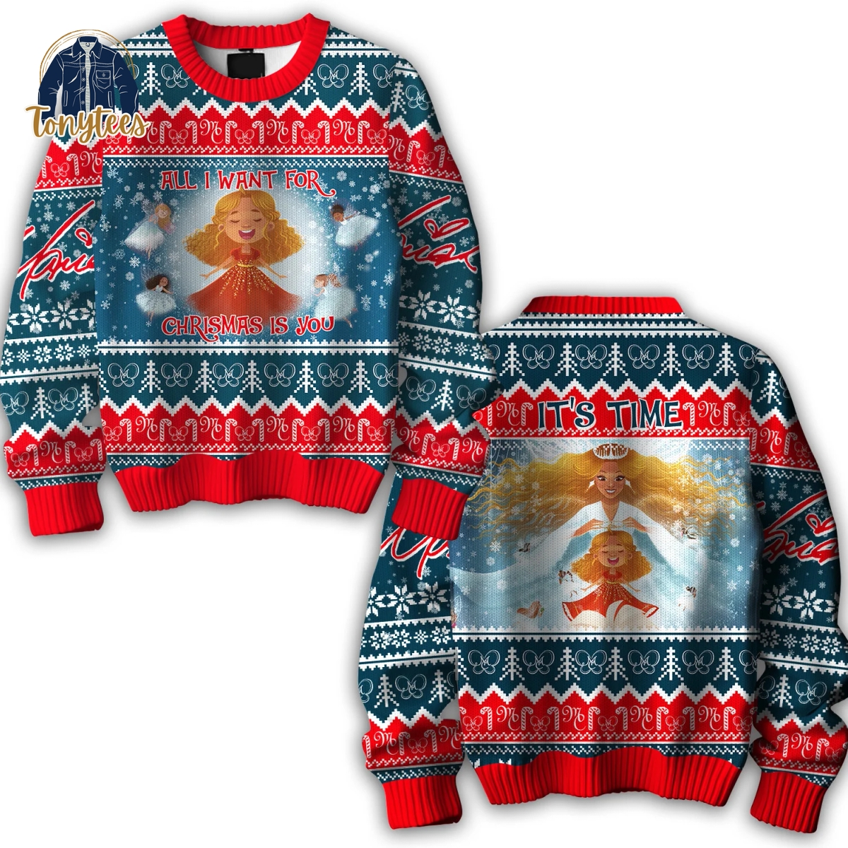 All I Want For Christmas Is Mariah Carey Ugly Christmas Sweater