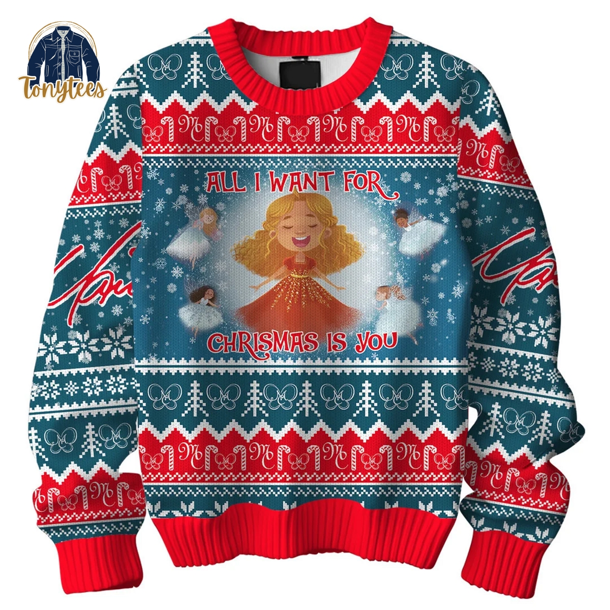 All I Want For Christmas Is Mariah Carey Ugly Christmas Sweater