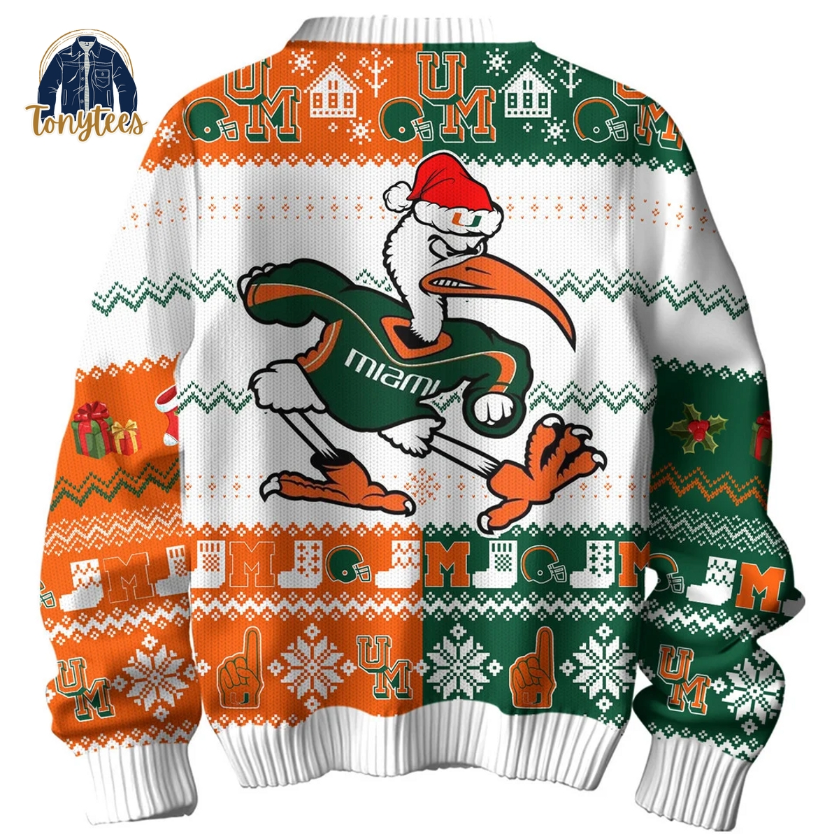 All I Want For Christmas Is Miami Hurricanes football Ugly Christmas Sweater