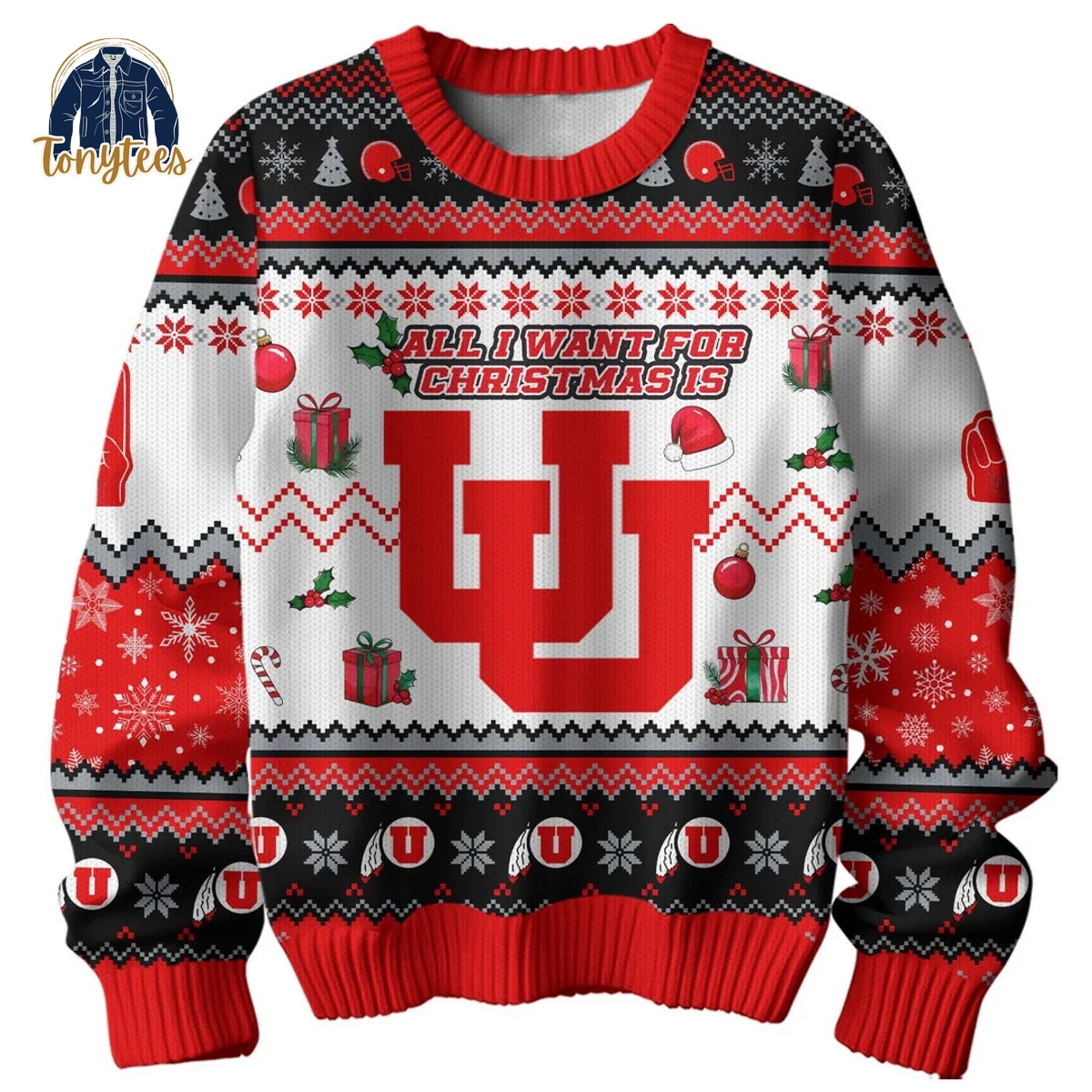 All I Want For Christmas Is Utah Utes Ugly Christmas Sweater