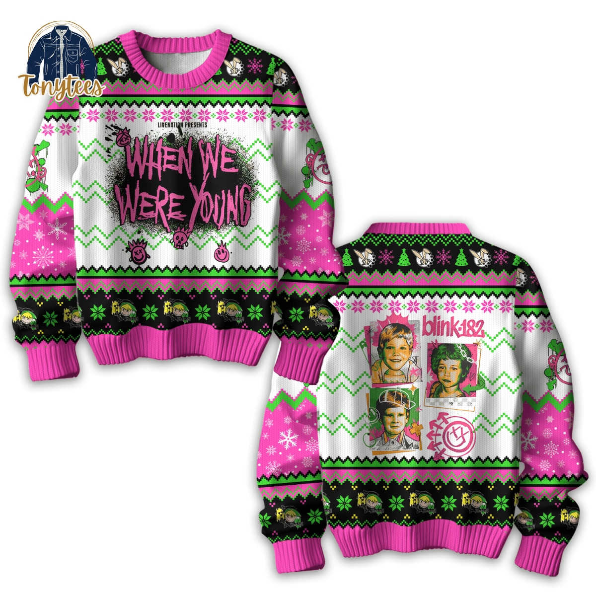 Blink-182 When we were young Ugly Christmas Sweater