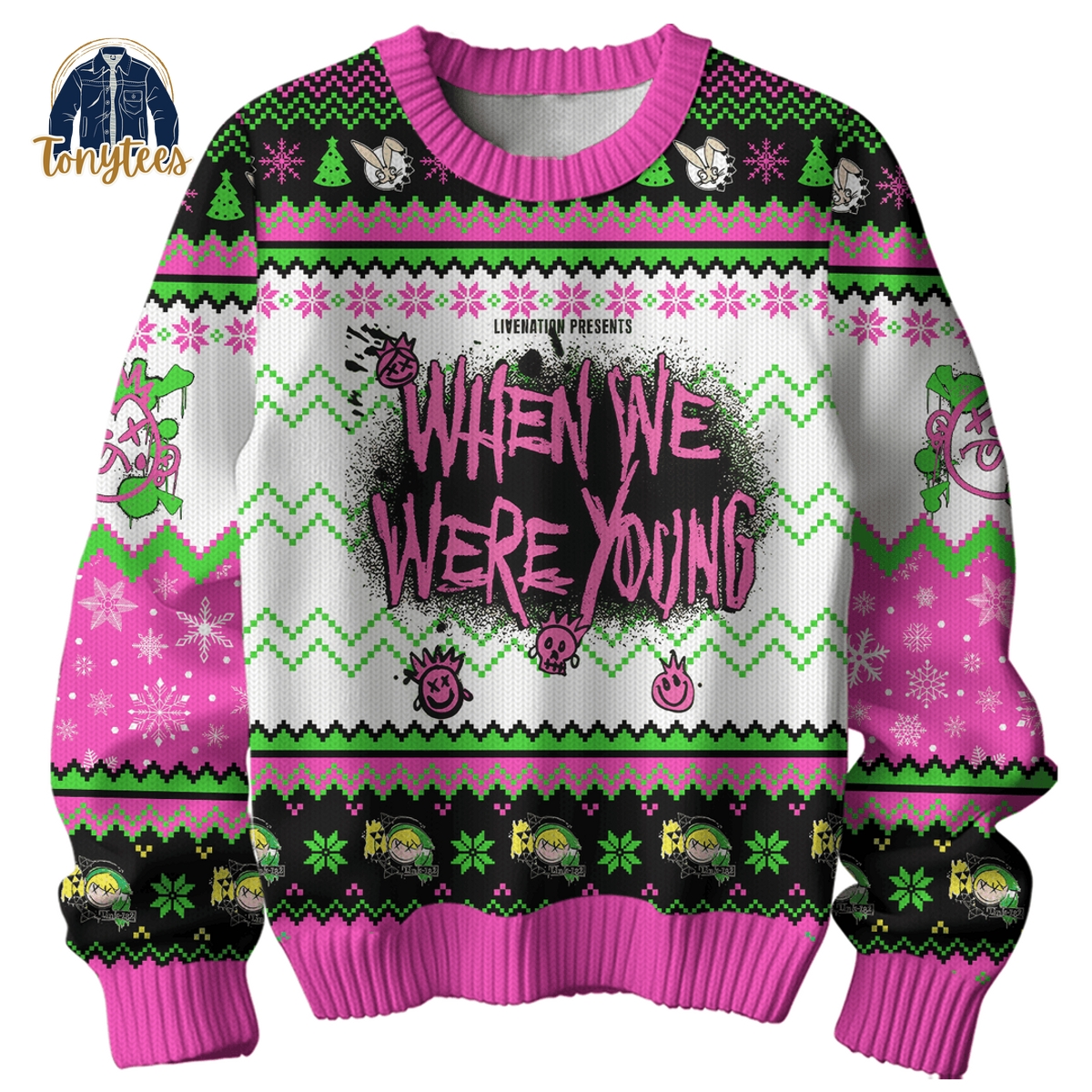 Blink-182 When we were young Ugly Christmas Sweater