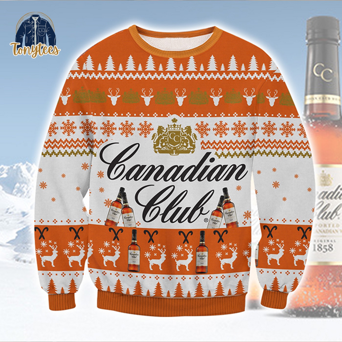 Canadian Club whisky Ugly Christmas Sweater