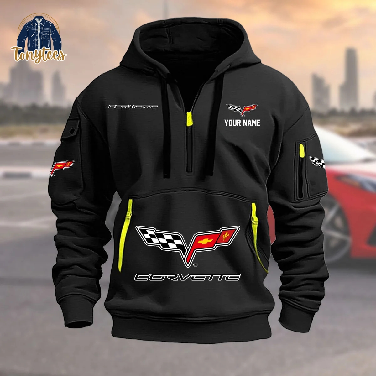 Chevrolet Corvette Personalized 2024 Half Zip Hoodie