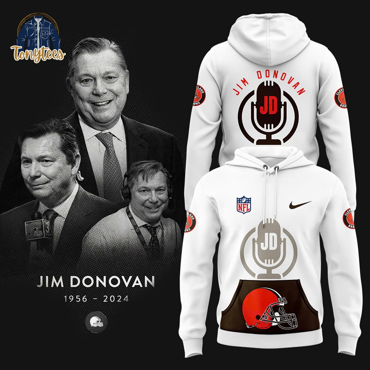 Cleveland Browns Jim Donovan Voice Hoodie