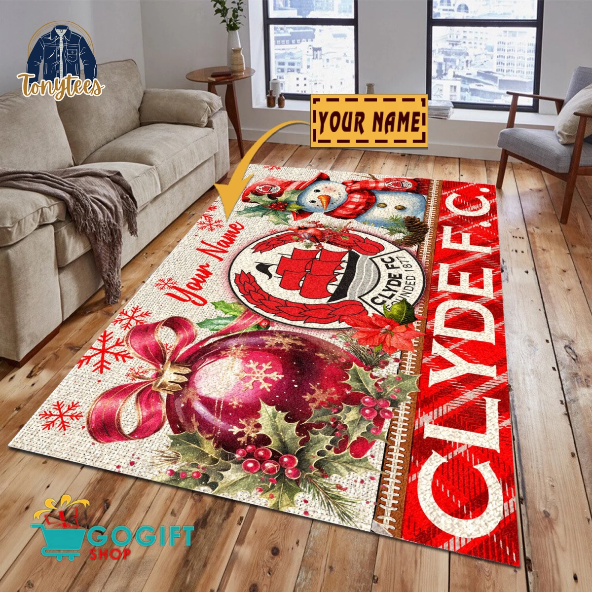 Clyde F.C. SPFL 2024 Personalized Rug Carpet