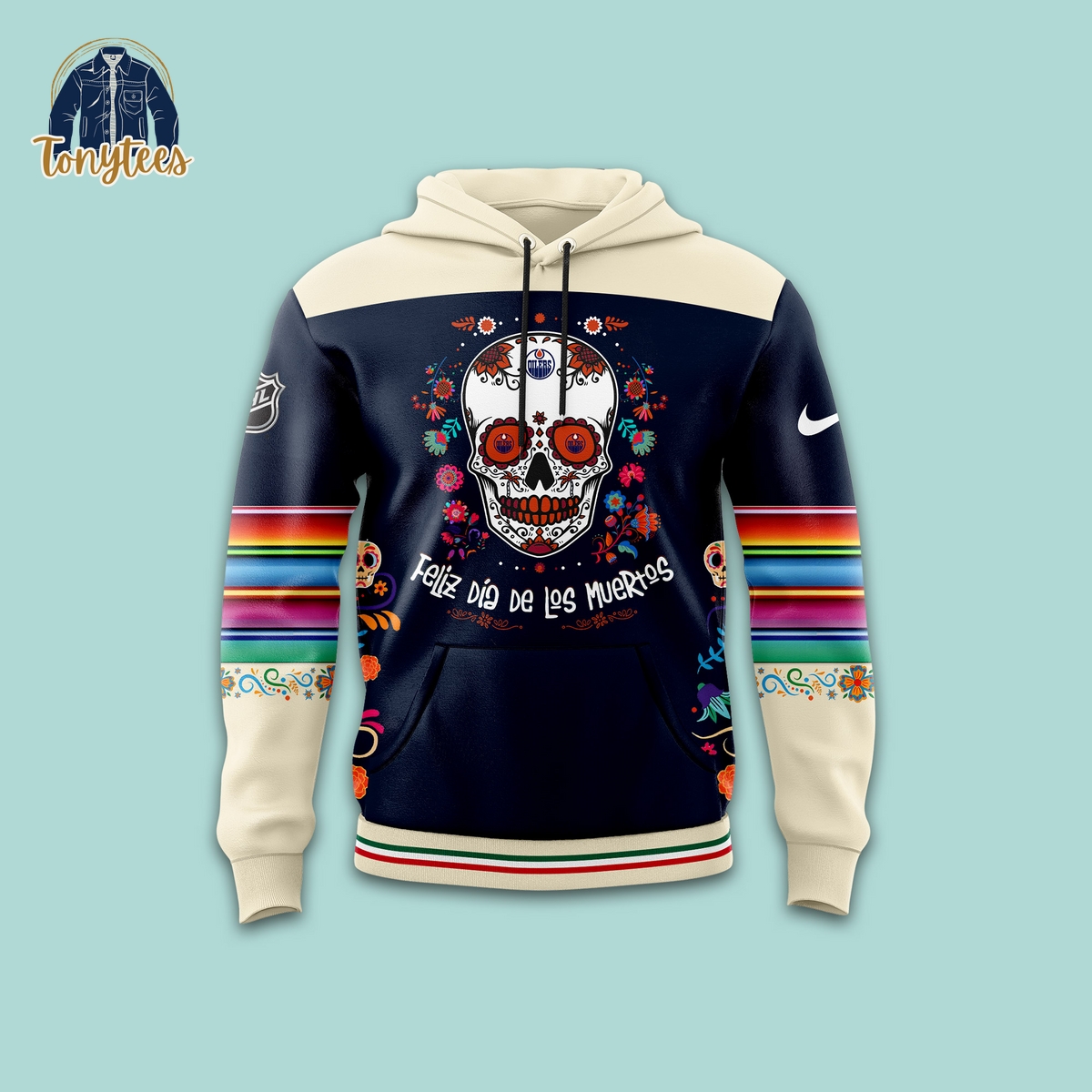 Edmonton Oilers 2024 Dia De Los Muertos Hoodie