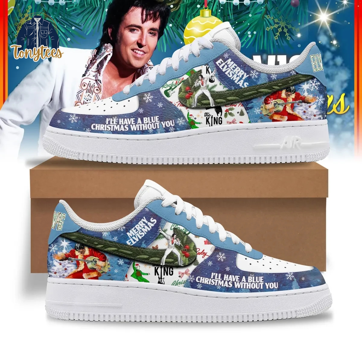 Elvis Presley Merry Elvismas Air Force 1 Sneaker