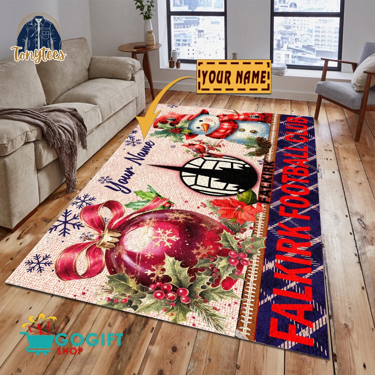 Falkirk F.C. SPFL 2024 Personalized Rug Carpet