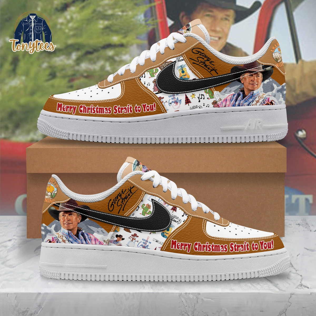 George Strait Merry Christmas Strait to You Air Force 1 Sneaker