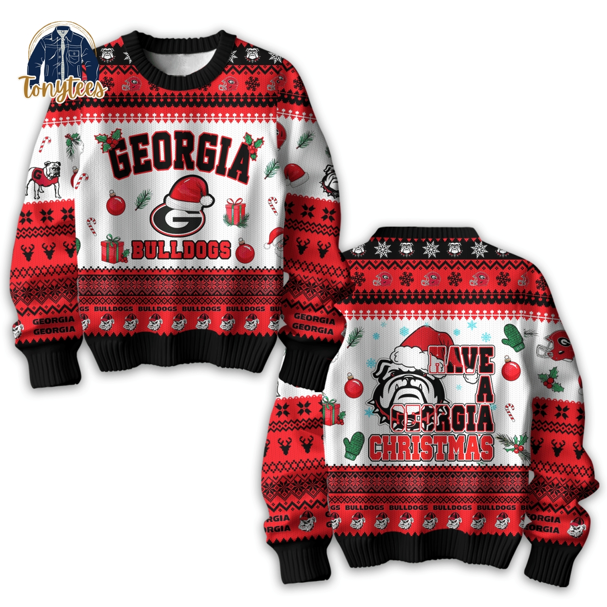 Georgia Bulldogs Have A Georgia Christmas Ugly Christmas Sweater