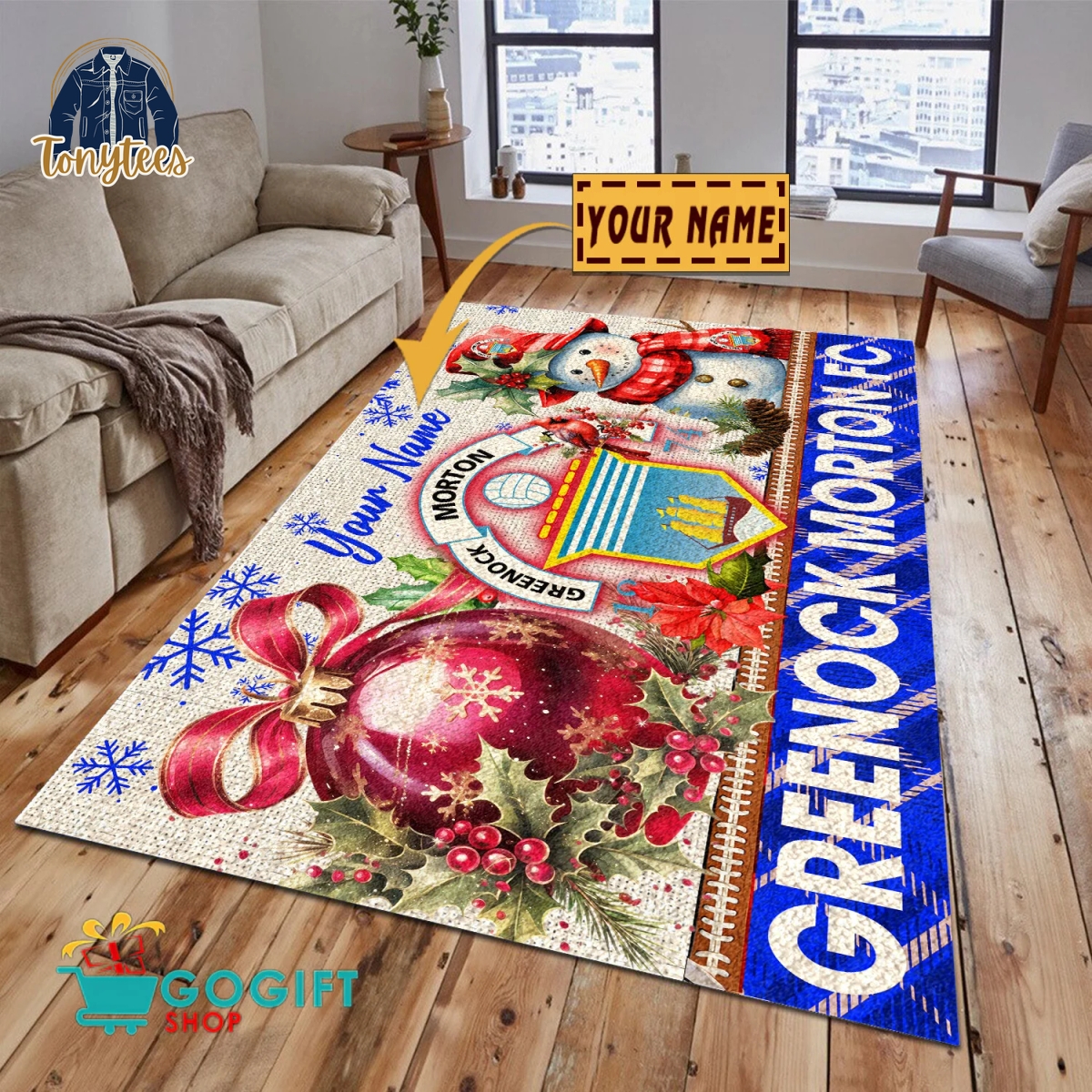 Greenock Morton F.C. SPFL 2024 Personalized Rug Carpet