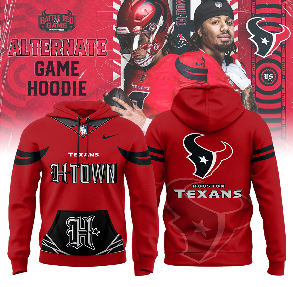 Houston Texans H-Town Battle Red 2024 Hoodie