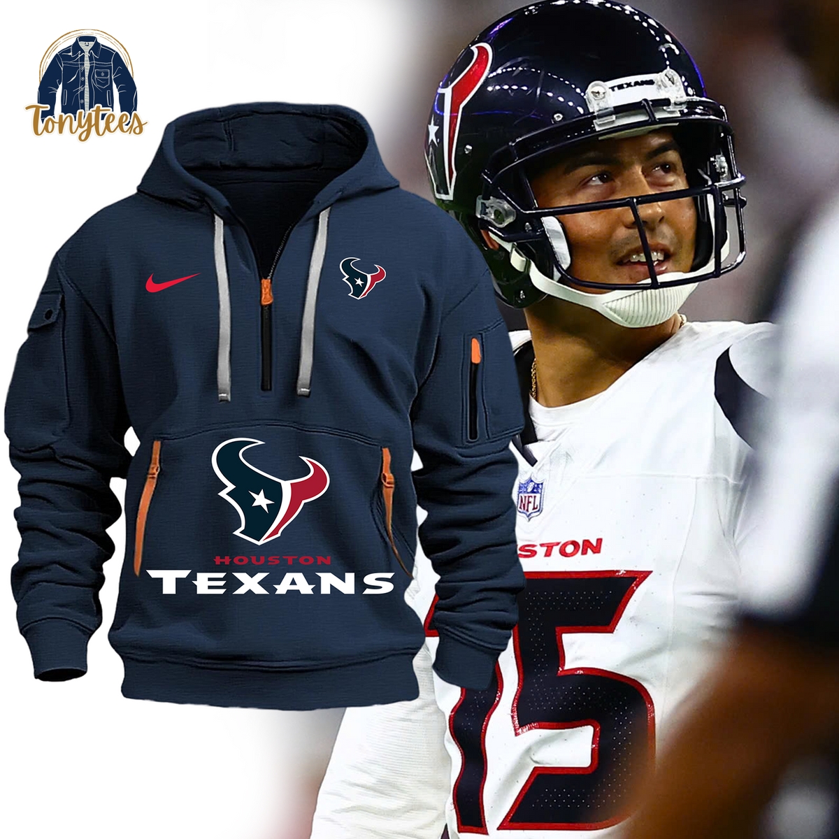 Houston Texans 2024 Half Zip Hoodie