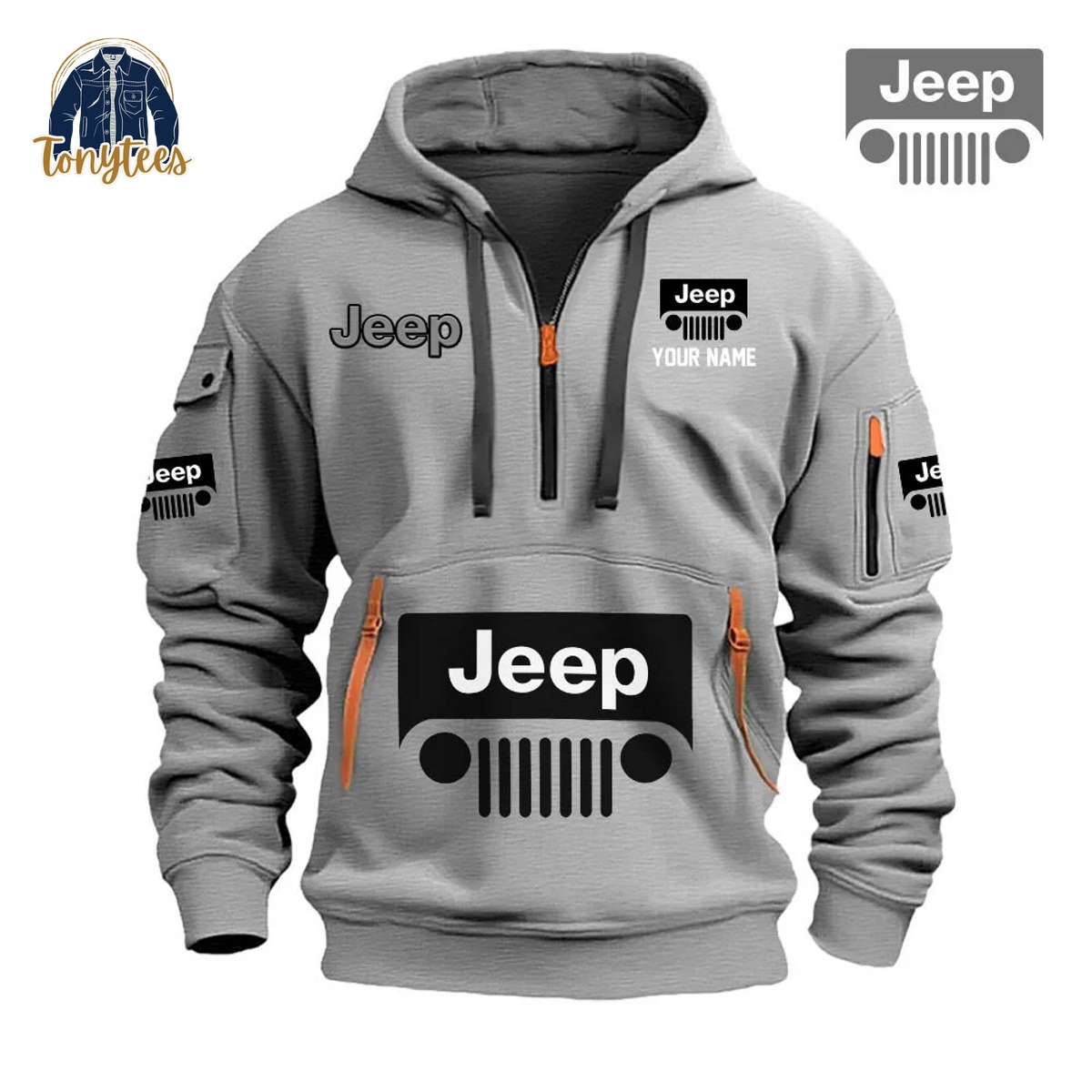 Jeep Personalized 2024 Half Zip Hoodie