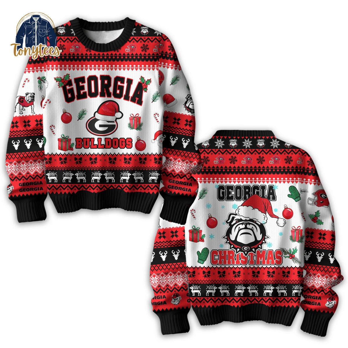 Merry Christmas Georgia Bulldogs Ugly Christmas Sweater