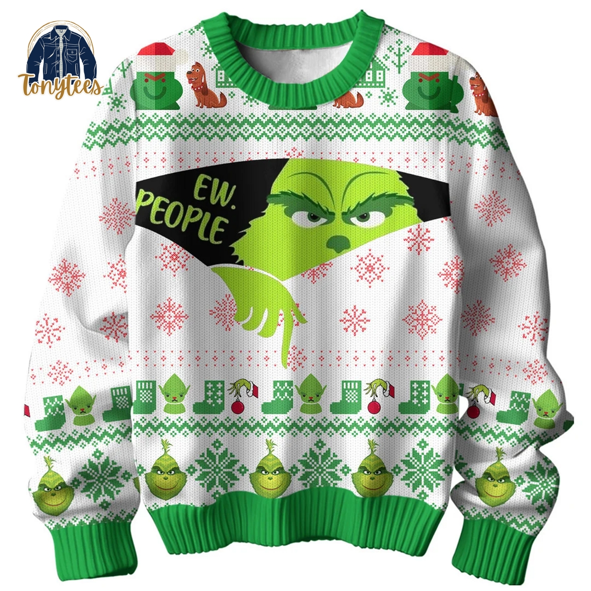 Merry Grinchmas Ew People Ugly Christmas Sweater