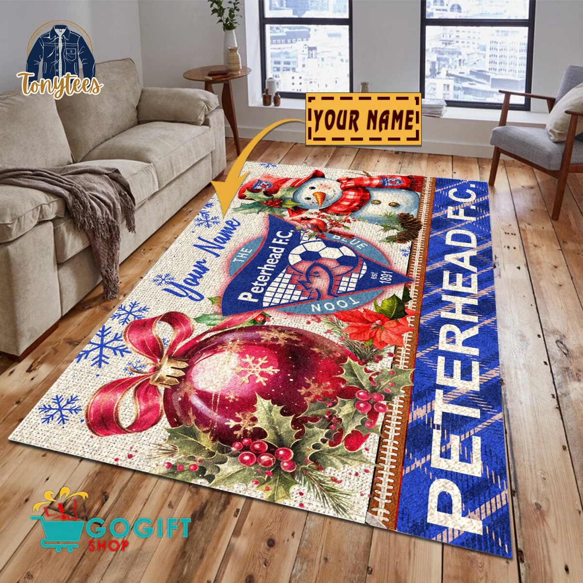 Peterhead F.C. SPFL 2024 Personalized Rug Carpet