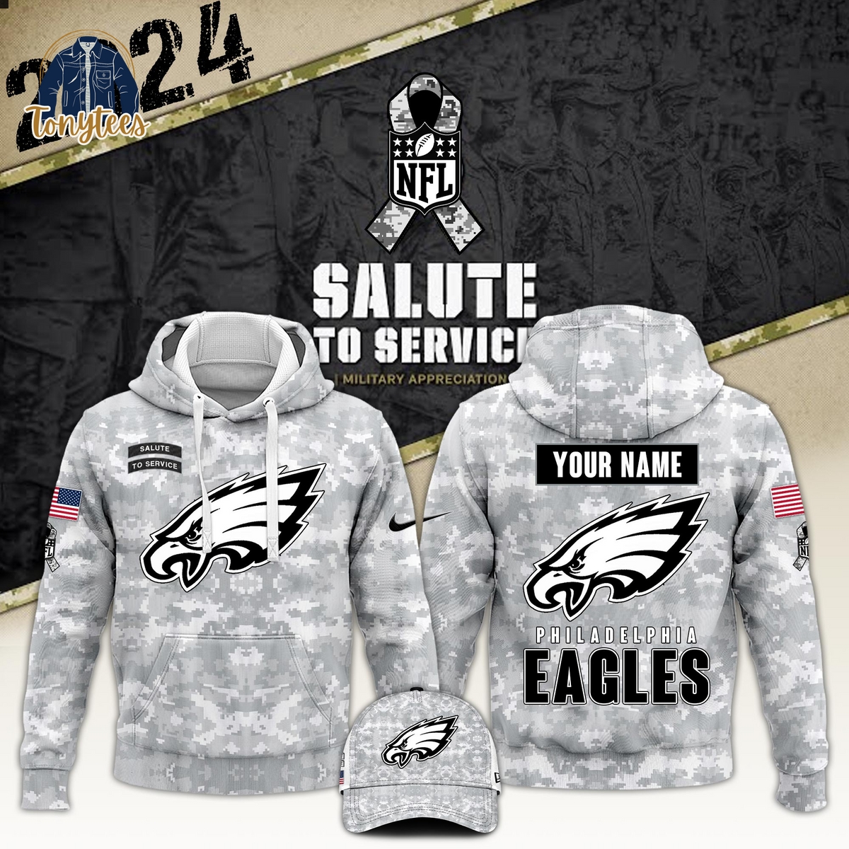 Philadelphia Eagles Veterans Day 2024 Personalized Hoodie