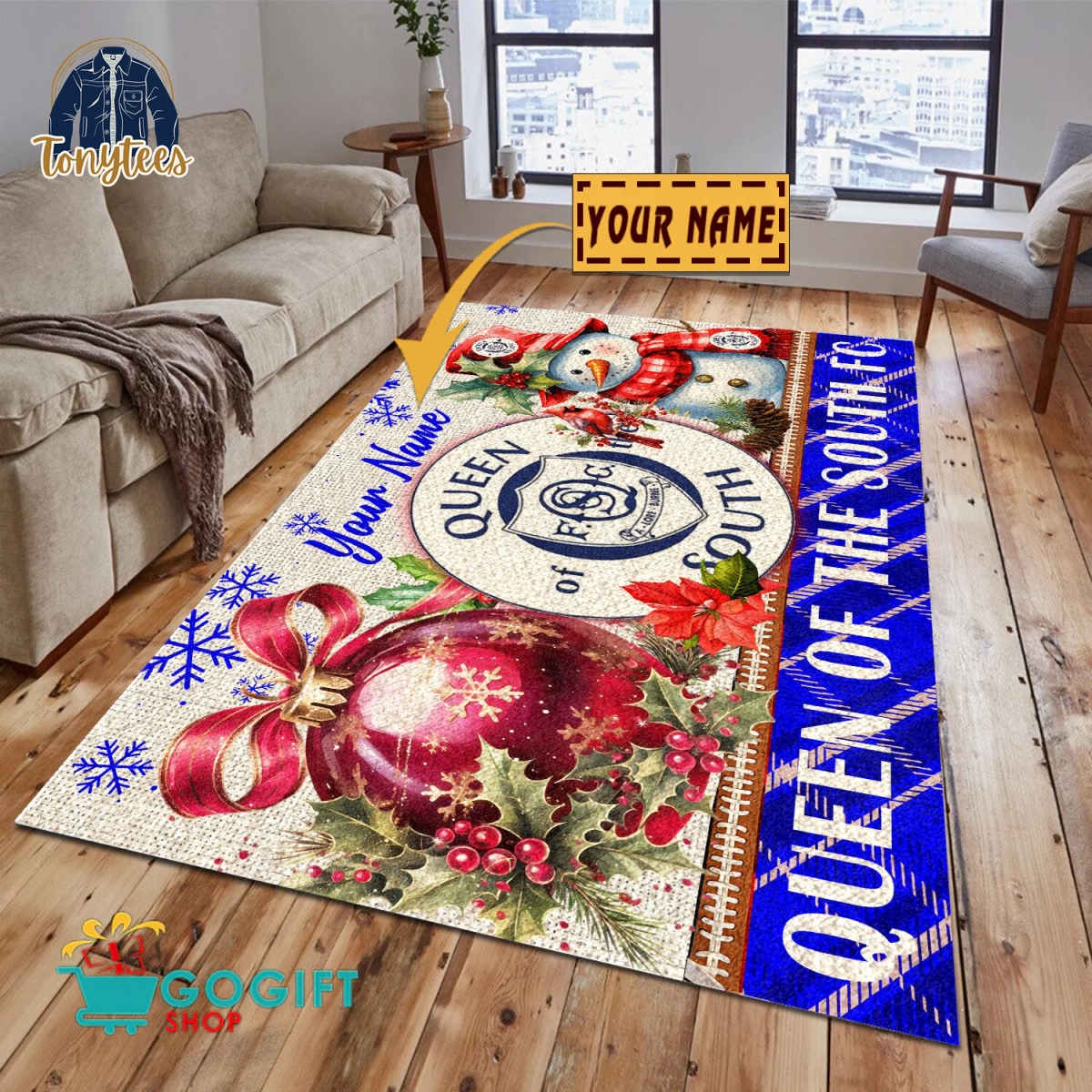 Queen of the South F.C. SPFL 2024 Personalized Rug Carpet