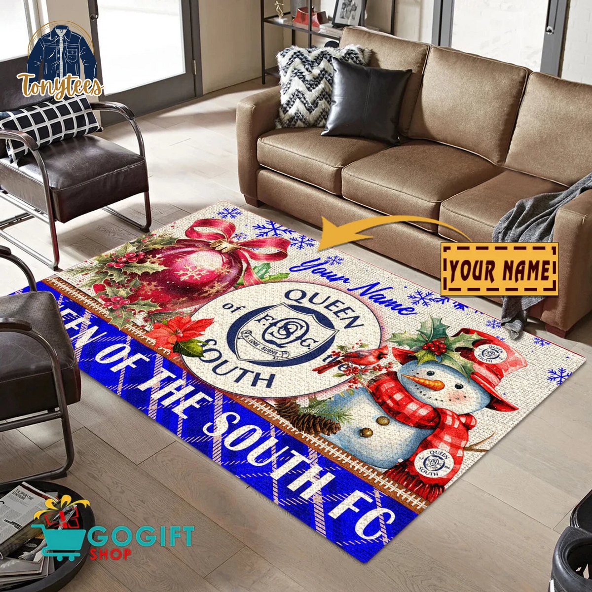 Queen of the South F.C. SPFL 2024 Personalized Rug Carpet