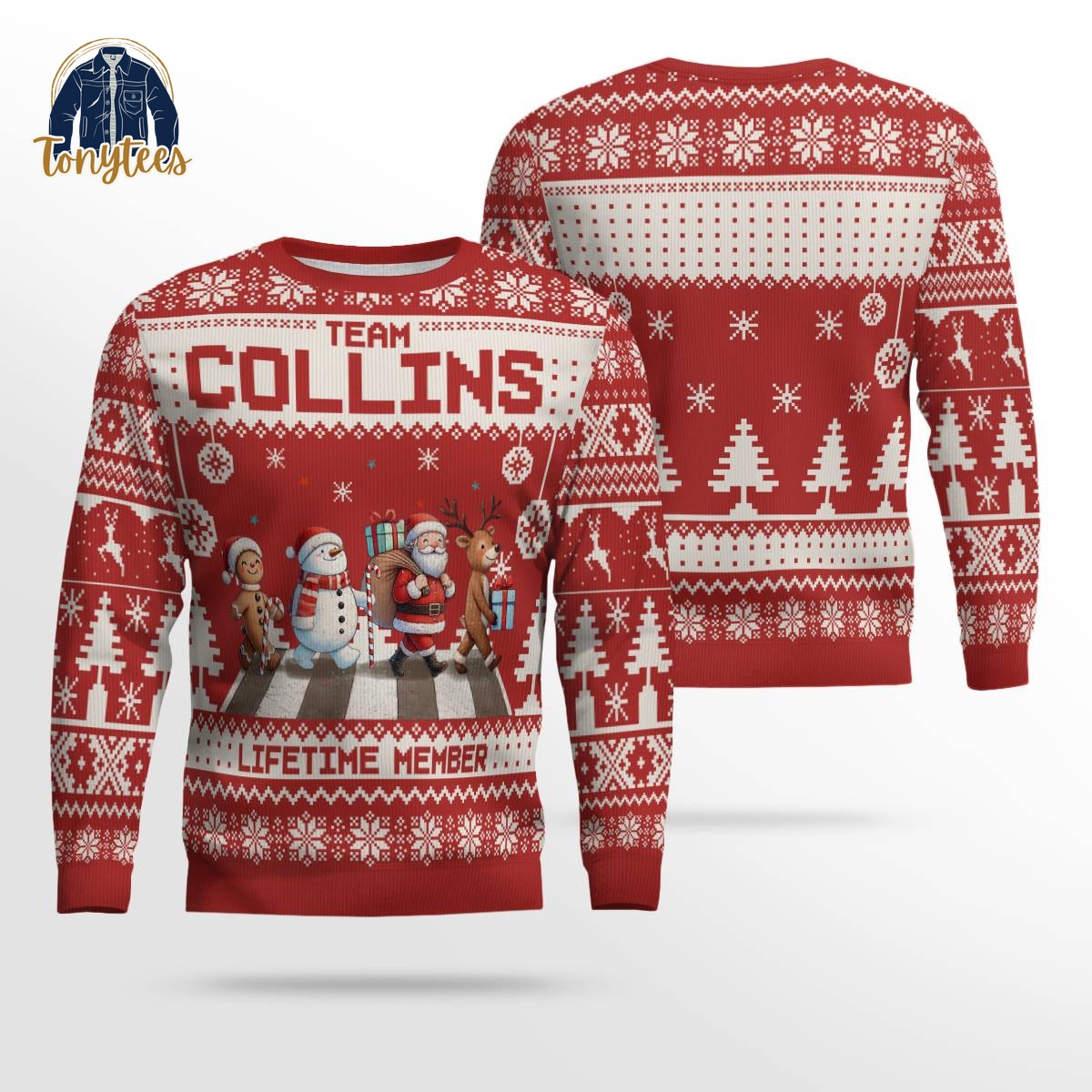 Team Collins Lifetime Member Ugly Christmas Sweater