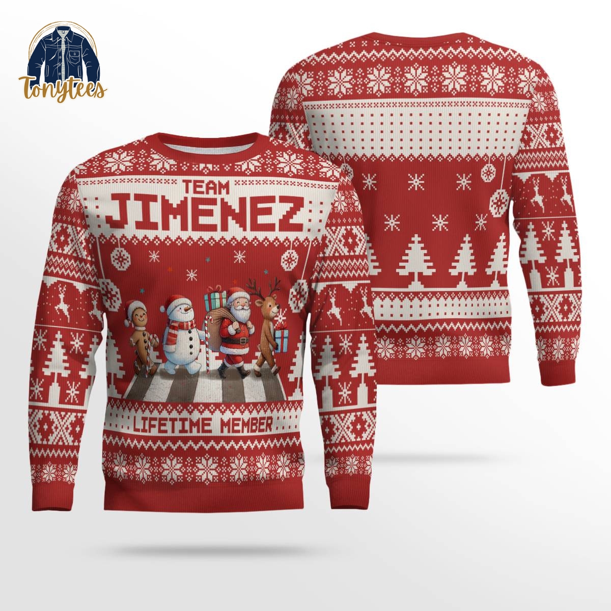 Team Jimenez Lifetime Member Ugly Christmas Sweater