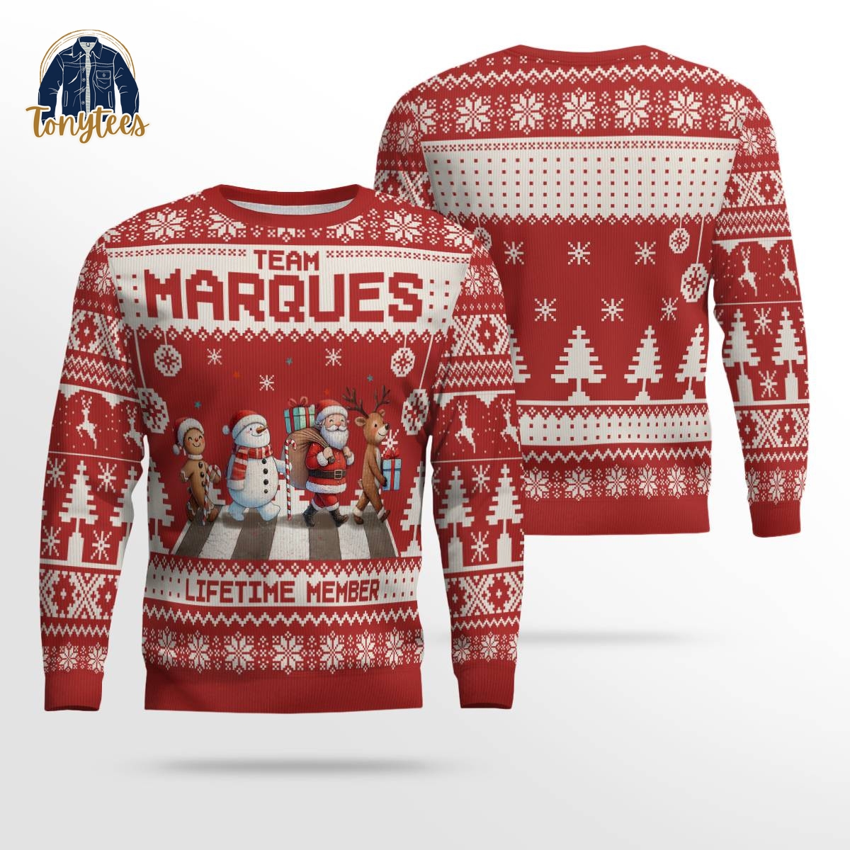 Team Marques Lifetime Member Ugly Christmas Sweater